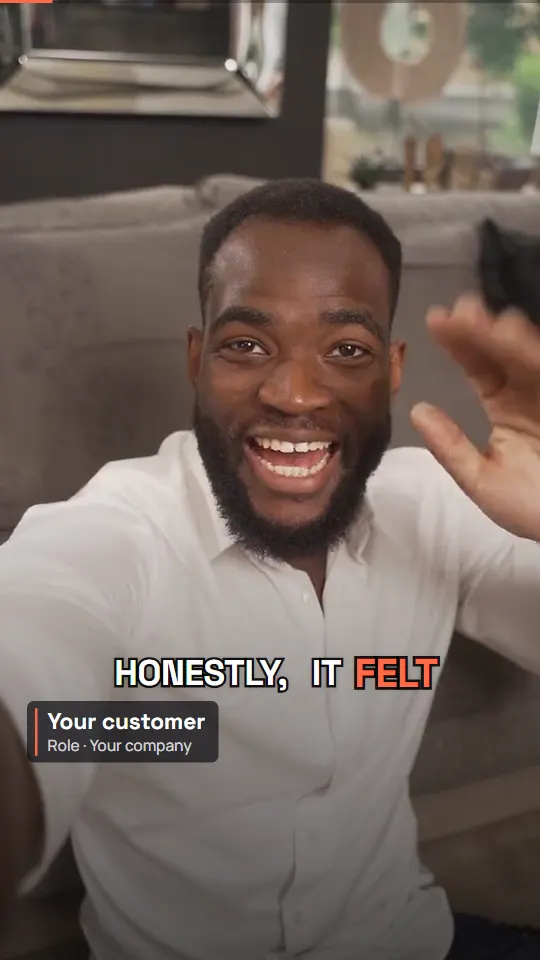 The Bold Pop caption style on a customer's recording
