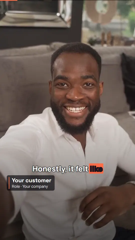 The Highlighter caption style on a customer's recording