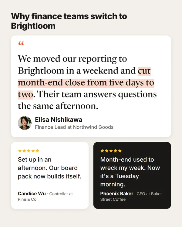 Featured Stack (Light): an image of Elisa Nishikawa, Candice Wu and Phoenix Baker's testimonials
